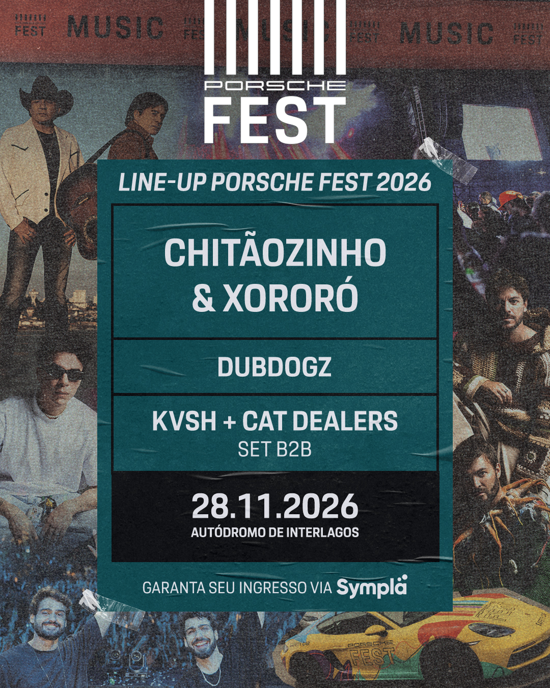Porsche Fest volta a Interlagos em novembro com exposição de carros e shows de Chitãozinho & Xororó e Dubdogz