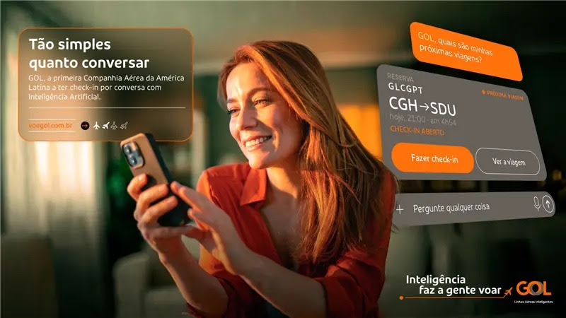 Gol leva check-in e cartão de embarque para dentro do ChatGPT